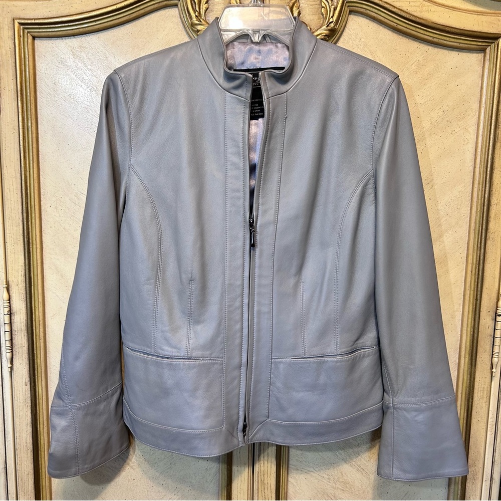 Terry Lewis Gray Leather Jacket